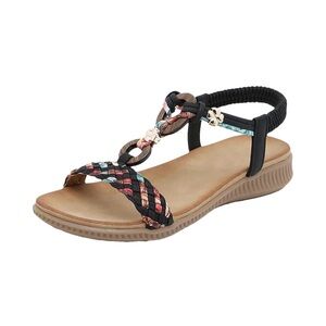 SIKETU Woman's Braided Multicolor slingback Sandals size 41